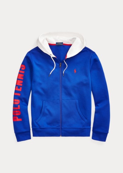 Sudaderas Con Capucha Polo Ralph Lauren Hombre Azul Rey Azules - Polo Tennis Double-Knit - MWRHF1706